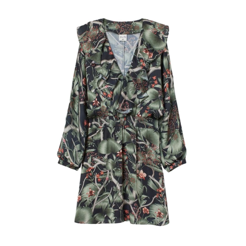 JOHANNA ORTIZ x H&M. Patterned Dress with Flounce